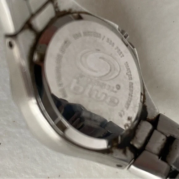 Fossil Blue Watch Blue Green Dial Silver Tone - Picture 11 of 11